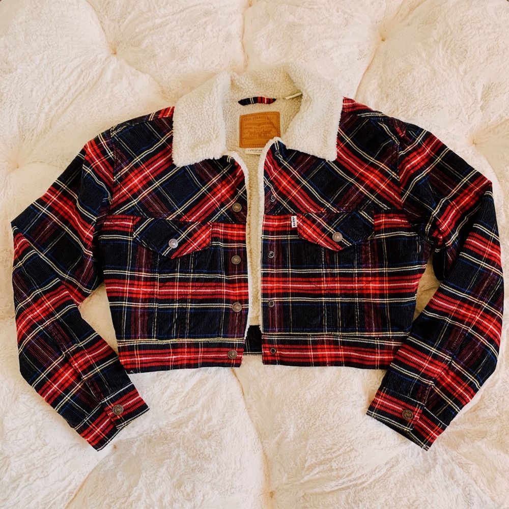 Levi’s Sherpa Lined Cropped Corduroy Jacket